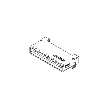 Molex Board Connector, 24 Contact(S), 1 Row(S), Male, Right Angle, 0.02 Inch Pitch, Surface Mount 490450011